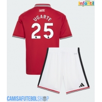 Camisa de time de futebol Manchester United Manuel Ugarte #25 Replicas 1º Equipamento Infantil 2026-27 Manga Curta (+ Calças curtas)